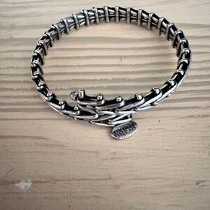 Alex and Ani Silver Tone Woven Wire Expandable Bracelet